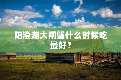 阳澄湖大闸蟹什么时候吃最好？