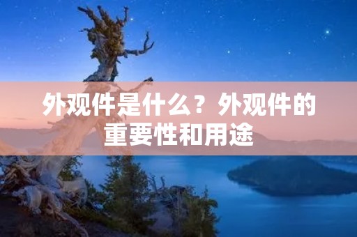 外观件是什么?外观件的重要性和用途 外观件是什么?外观件的重要性和用途