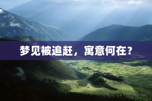 梦见被追赶，寓意何在？
