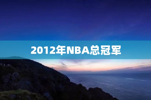 2012年NBA总冠军:迈阿密热火队夺冠记 2012年NBA总冠军:迈阿密热火队夺冠记