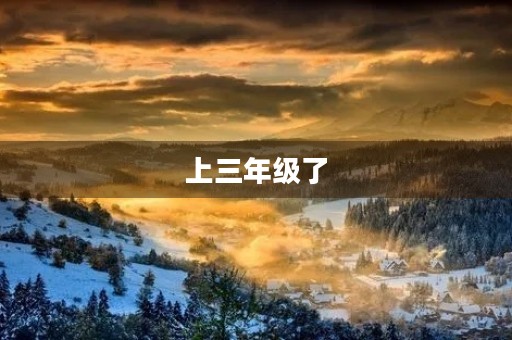 上三年级了 上三年级了