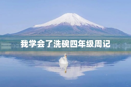 我学会了洗碗四年级周记 我学会了洗碗四年级周记