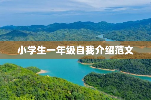 小学生一年级自我介绍范文