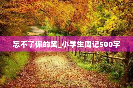 忘不了你的笑_小学生周记500字
