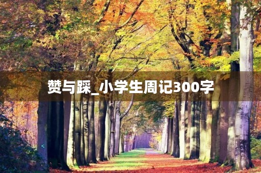 赞与踩_小学生周记300字