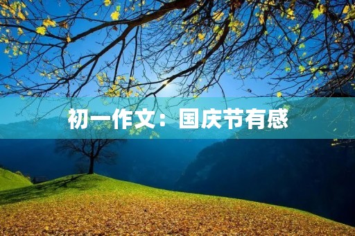 初一作文:国庆节有感 初一作文:国庆节有感