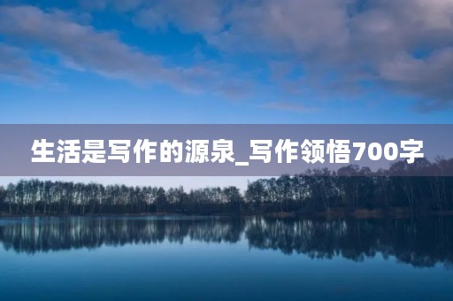 生活是写作的源泉_写作领悟700字