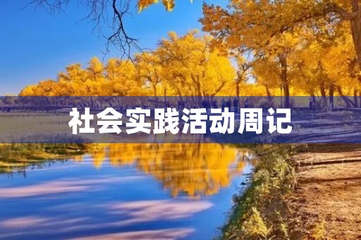 社会实践活动周记 社会实践活动周记