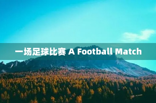 一场足球比赛 A Football Match 一场足球比赛 A Football Match