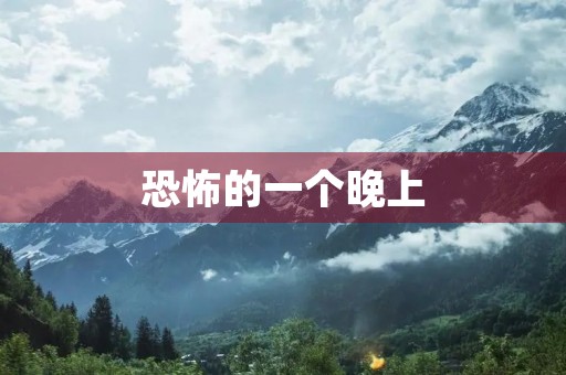 恐怖的一个晚上