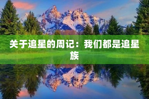 关于追星的周记：我们都是追星族