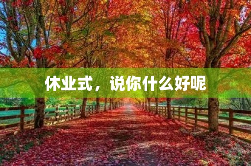 休业式，说你什么好呢