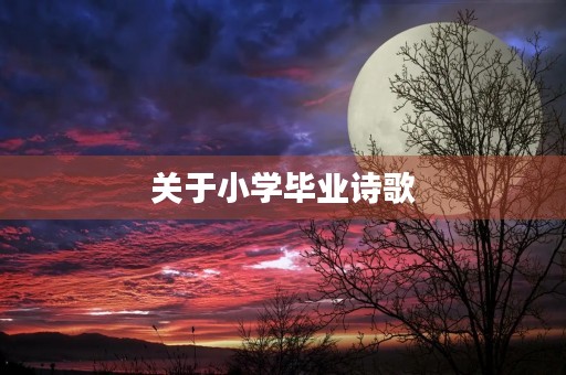 关于小学毕业诗歌