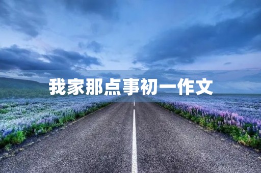 我家那点事初一作文