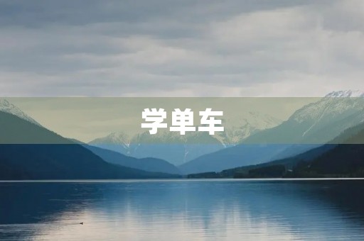 学单车 学单车
