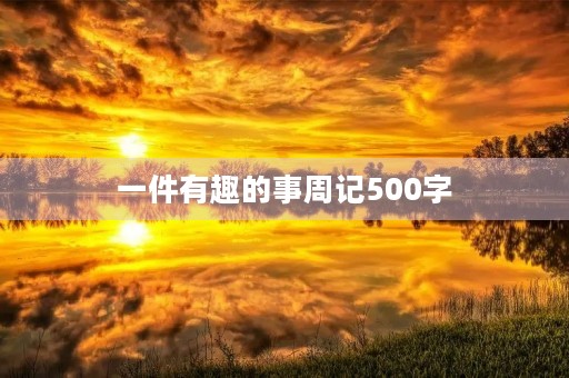 一件有趣的事周记500字