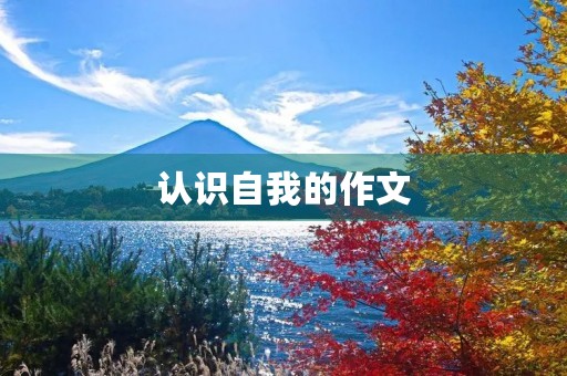 认识自我的作文