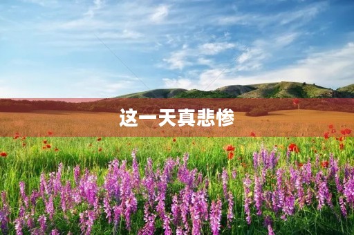 这一天真悲惨