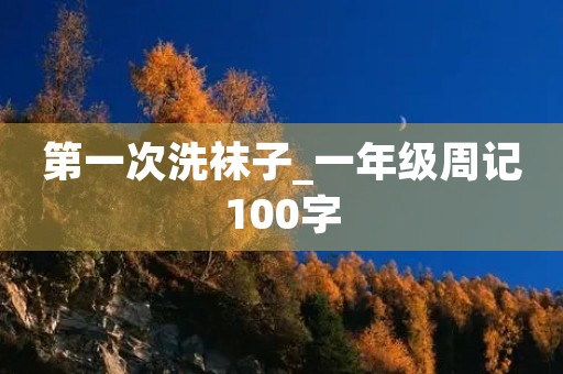 第一次洗袜子_一年级周记100字
