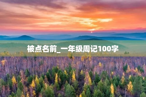 被点名前_一年级周记100字