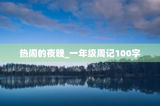 热闹的夜晚_一年级周记100字