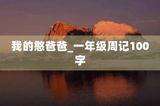 我的憨爸爸_一年级周记100字