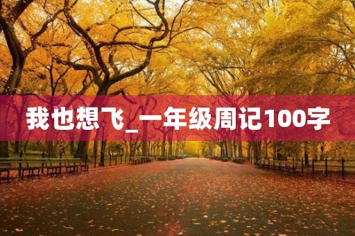 我也想飞_一年级周记100字