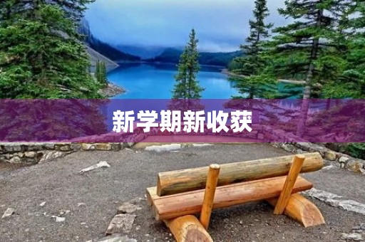新学期新收获