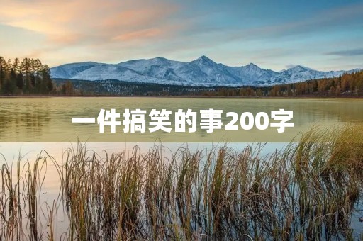 一件搞笑的事200字 一件搞笑的事200字