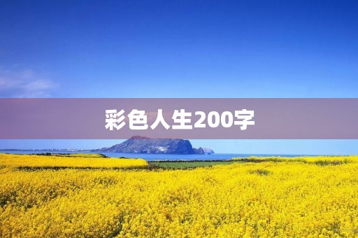 彩色人生200字