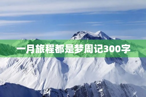 一月旅程都是梦周记300字 一月旅程都是梦周记300字