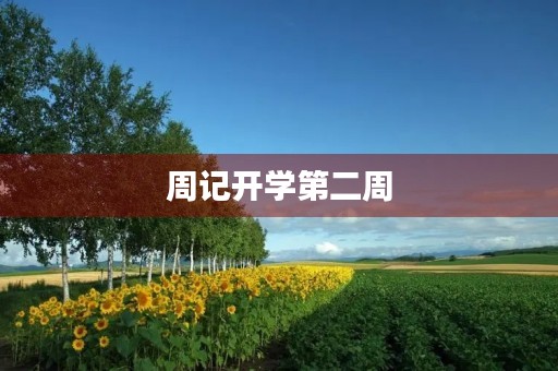 周记开学第二周