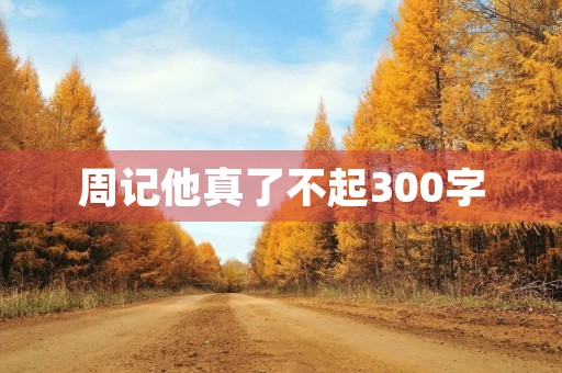 周记他真了不起300字 周记他真了不起300字