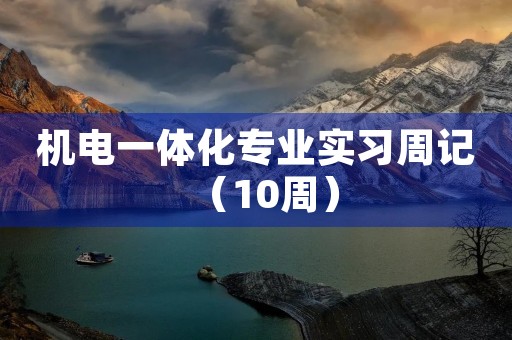 机电一体化专业实习周记(10周) 机电一体化专业实习周记(10周)