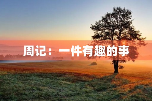 周记:一件有趣的事 周记:一件有趣的事