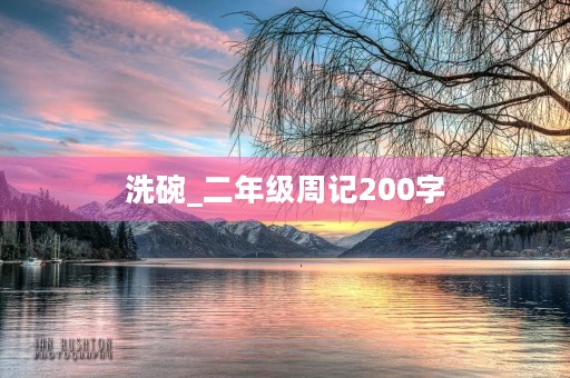 洗碗_二年级周记200字 洗碗_二年级周记200字