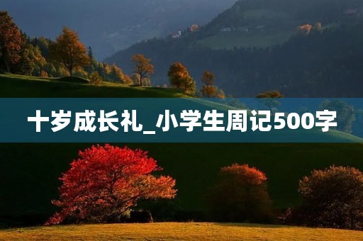 十岁成长礼_小学生周记500字