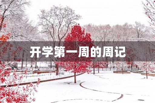 开学第一周的周记