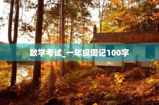 数学考试_一年级周记100字