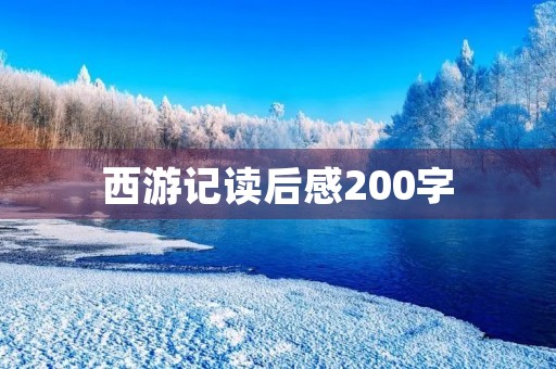 西游记读后感200字
