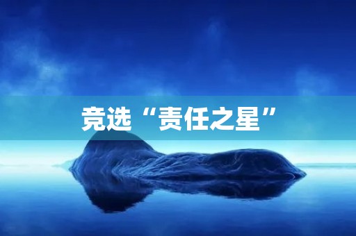 竞选“责任之星” 竞选“责任之星”