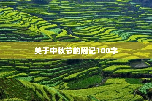 关于中秋节的周记100字