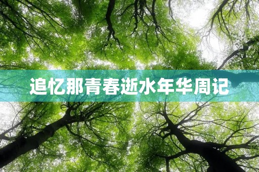 追忆那青春逝水年华周记 追忆那青春逝水年华周记