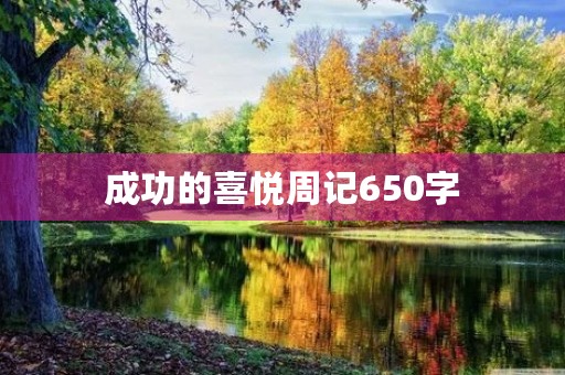 成功的喜悦周记650字