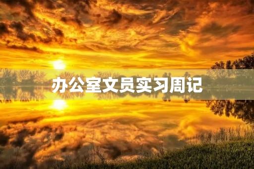 办公室文员实习周记 办公室文员实习周记