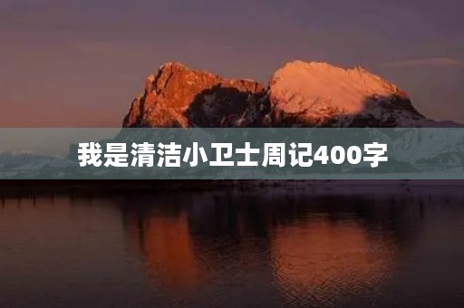 我是清洁小卫士周记400字