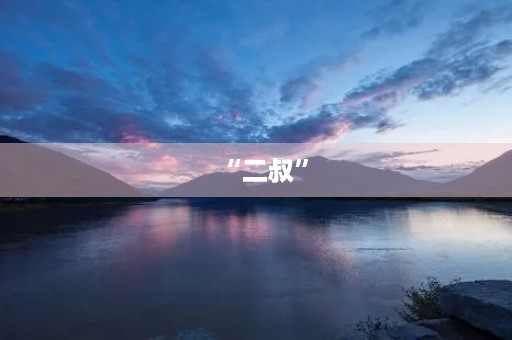 “二叔” “二叔”