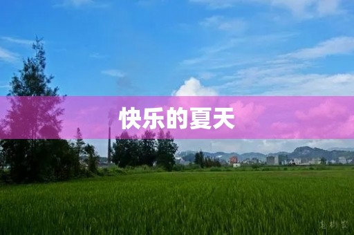 快乐的夏天 快乐的夏天