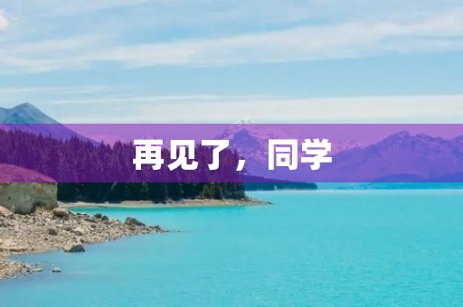 再见了,同学 再见了,同学