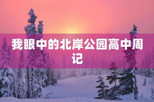 我眼中的北岸公园高中周记 我眼中的北岸公园高中周记